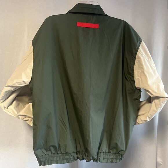 Allen Solly Reverse Bomber Flight Jacket Elastic Waist Length Snap Cuff Cotton - Picture 10 of 10